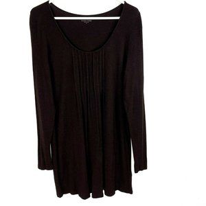 EILEEN FISHER Size Medium Brown Viscose Blend Knit Sweater Stretch Top